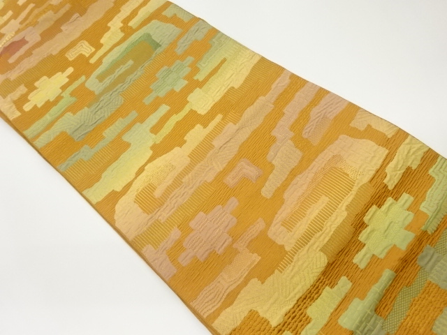 抽象模様織出し名古屋帯